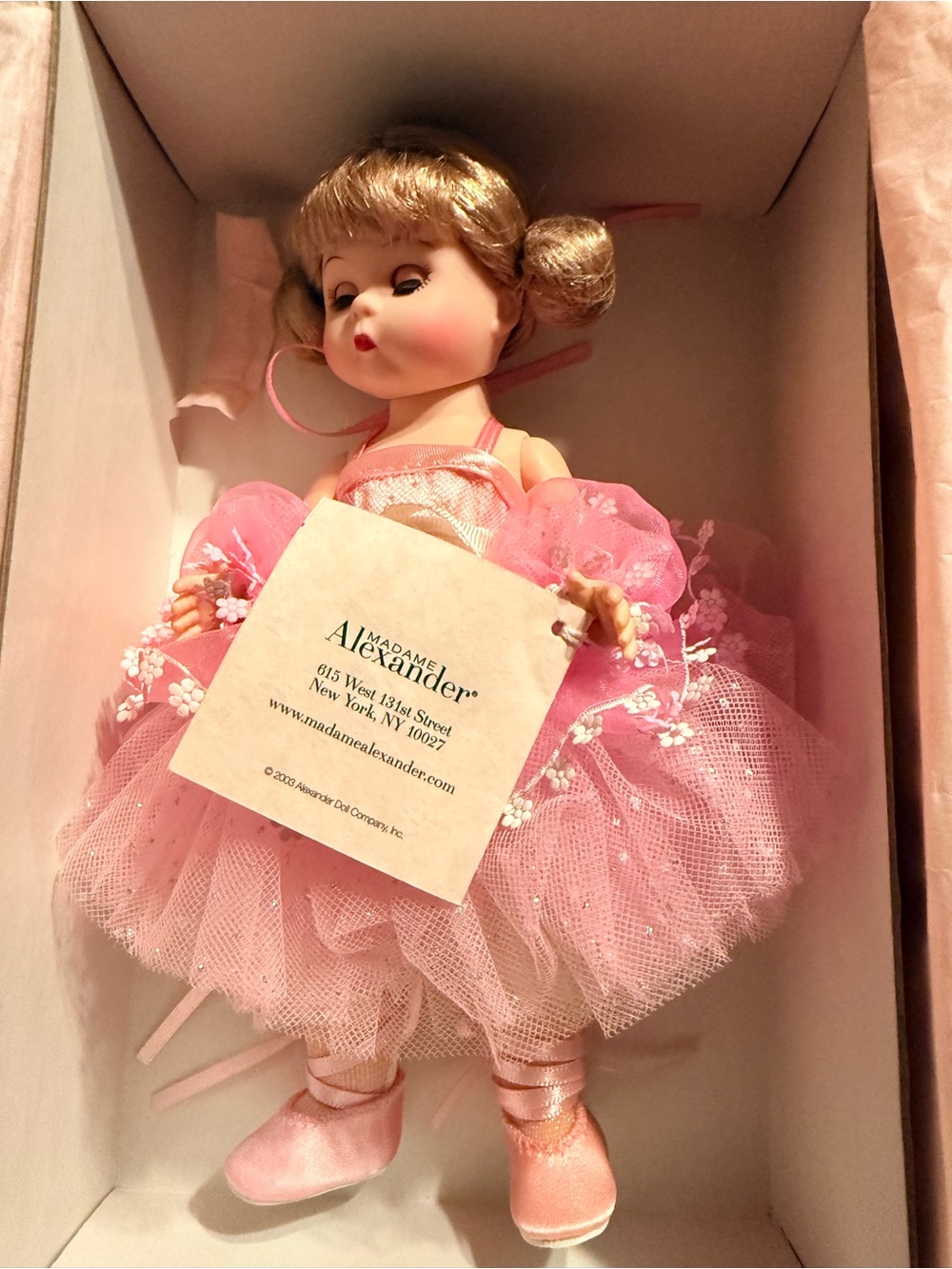 Madame Alexander Pink Tulle Ballet Doll with Floral Accent